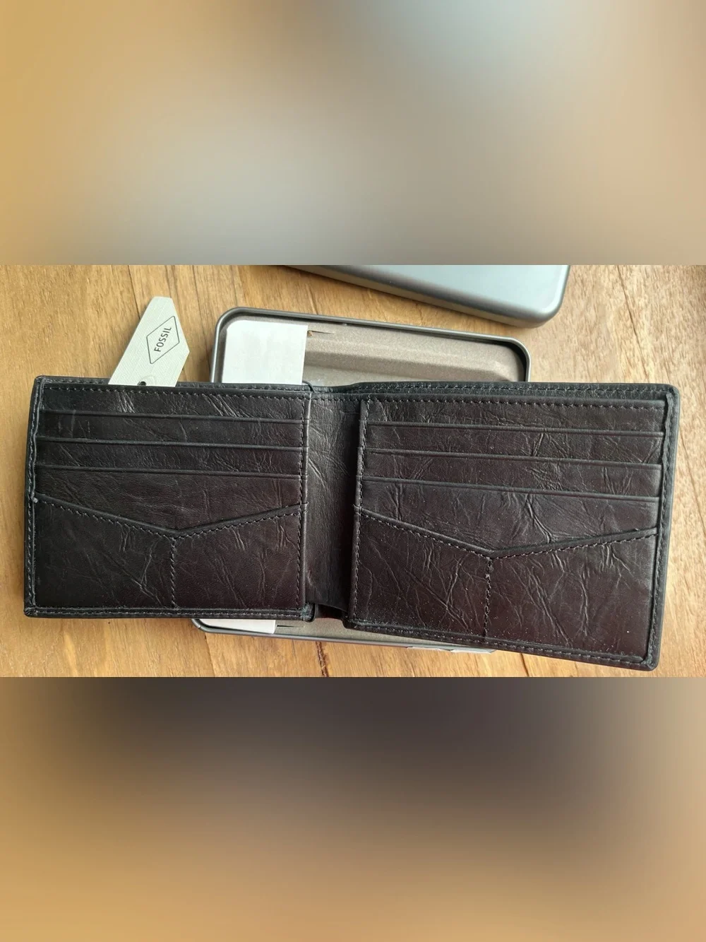 Fossil Neel Sliding 2 IN 1  Bifold Wallet Black